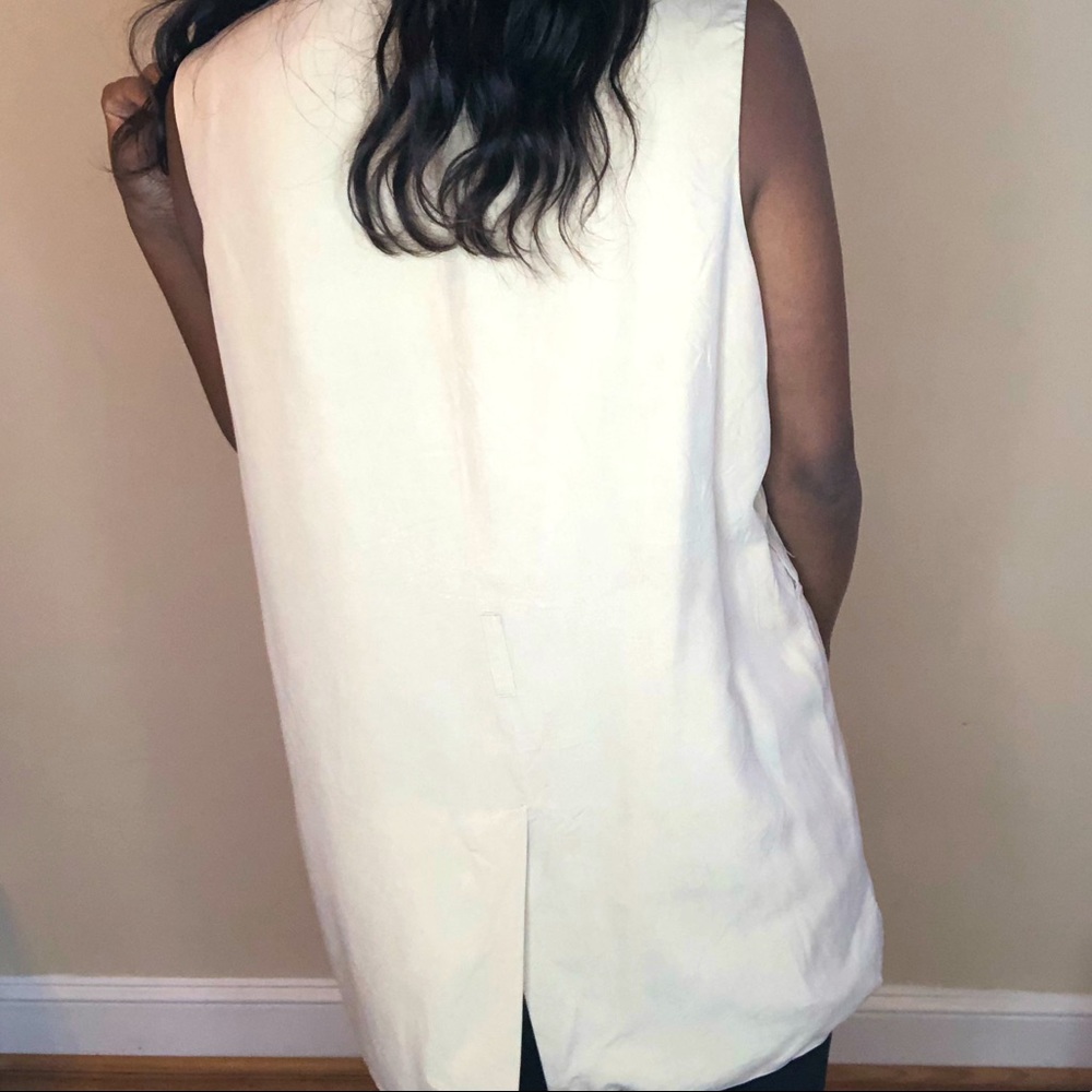 SOLD Vintage silk trench vest jacket - Picture 9 of 10